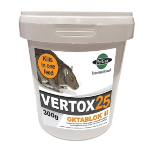 Vertox 25 Oktablok Rodent Bait Block ready to use