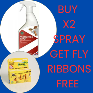 ** Special Offer** Buy x2 Protector C Super Spray & GET FREE PACK OF FLY CATCHER RIBBONS